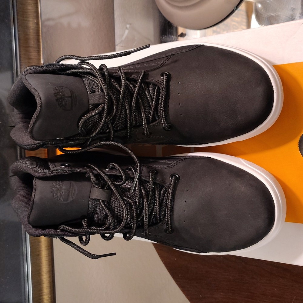 Timberland Allston Mid Lace Sneaker Black Nubuck Mens 8.5 NIB